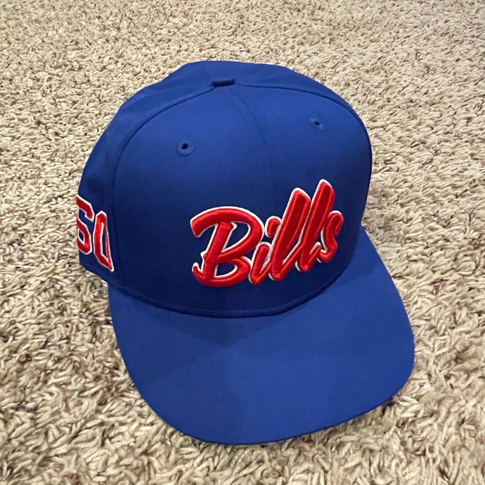 Buffalo Bills Fitted Sideline 100 Year Hat w. Established Year, 1960